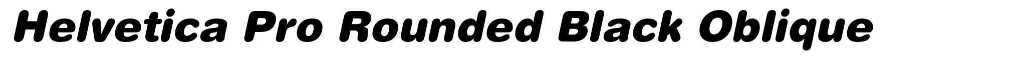 Helvetica Pro Rounded Black Oblique image